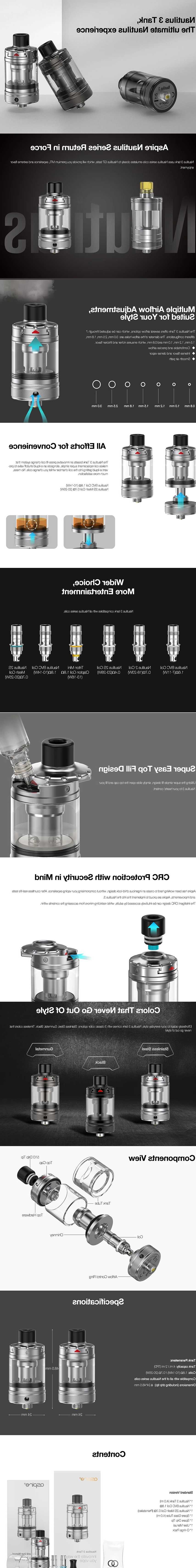 Aspire Nautilus 3 MTL Tank e-cigarettte Atomizer 4ml górne n…