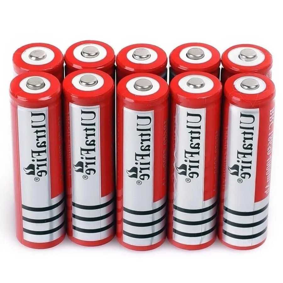 Tanio RED 18650 3.7V Rechargeable Battery 4800mAh for LED Flashlig…