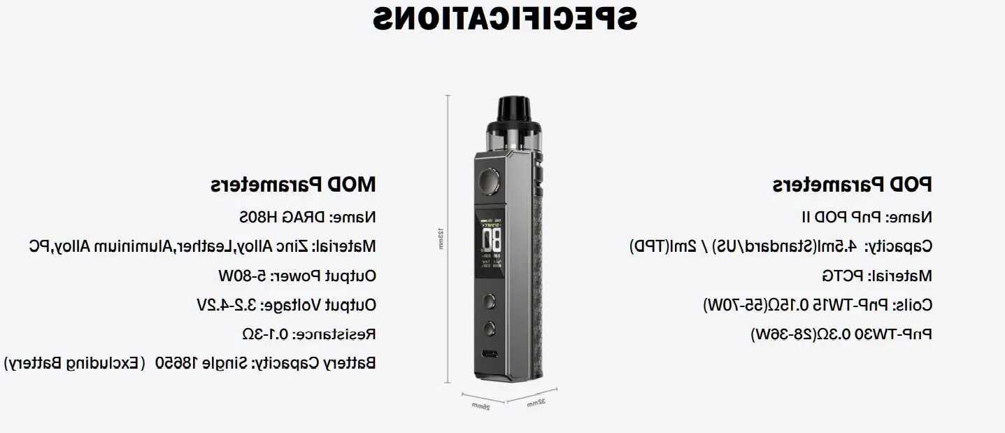 Tanie Oryginalny zestaw VOOPOO Drag H80S 80W Box MOD Vape 4.5ml PN… sklep internetowy