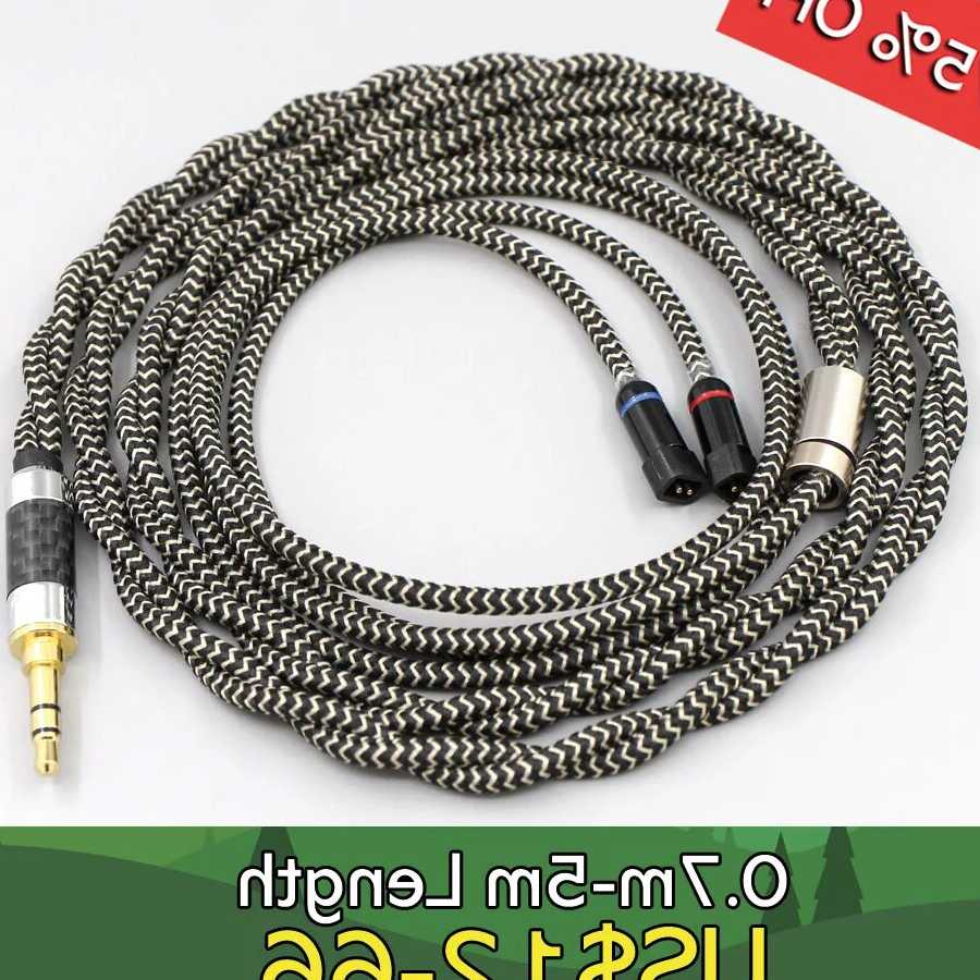 Tanio 2 rdzeń 2.8mm Litz OFC słuchawki tarcza pleciony rękaw kabel…